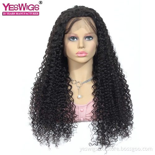 Yeswigs 30 Inch Full Lace Woman Wig Virgin Cuticle Aligned Human Hair Swiss Lace Front Wig With Baby Hair Raw Cambodian Hair